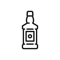 Black line icon for alcohol