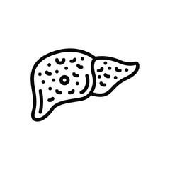 Black line icon for cirrhosis