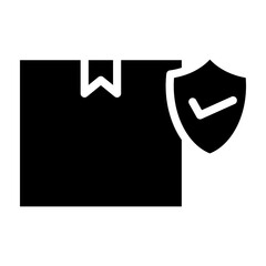 Insured Package Vector Glyph Icon Design