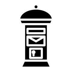 Mail Post Vector Glyph Icon Design