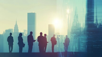 Fototapeta premium business people in the city