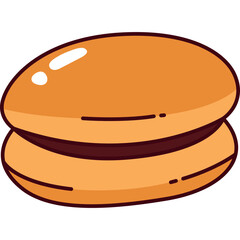 Dorayaki Cartoon Illustration