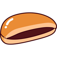 Dorayaki Cartoon Illustration