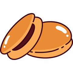 Dorayaki Cartoon Illustration