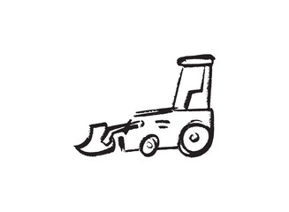 Set icon of an Industry Loader Doodle Handdrawn