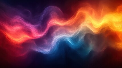 Fototapeta premium Abstract Colorful Swirling Energy Waves with Gradient Hues and D