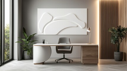 Bright and Clean White Wall Reflecting Minimalist Style and Serenity