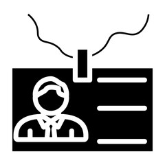 Student ID Vector Glyph Icon Design