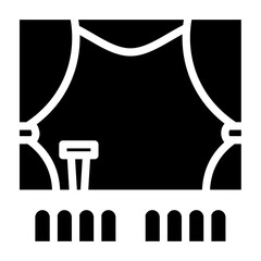 Auditorium Vector Glyph Icon Design