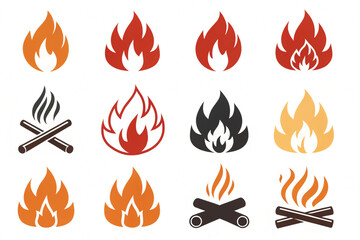 Colorful flame graphics showcasing vibrant hues of orange, yellow, and red, perfect for adding energy to any design or project.Felt stickers of a single fire accessories accessory logo