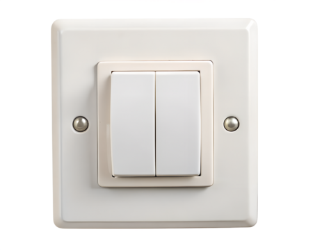 Light Switch Panel isolated on transparent background