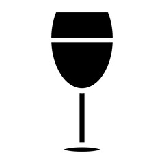 Wine Glass Vector Glyph Icon Design
