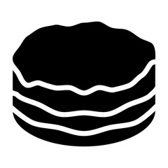 Chicken Puffs Vector Glyph Icon Design