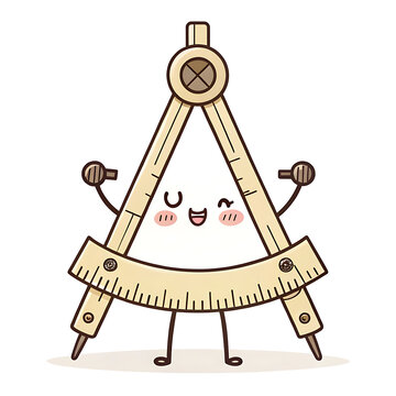 Adorable Antique Planimeter Clipart A Friendly Measuring Tool Character