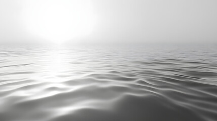 Calm ocean waves serene location digital artwork minimalist aesthetic horizontal view tranquility