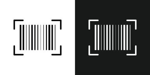 Barcode icon. Barcode vector icon. Simple fake bar code. Bar code for web design. Barcode product distribution icon. Vector illustration isolated on white background. Business concept barcode in eps10