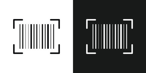 Barcode icon. Barcode vector icon. Simple fake bar code. Bar code for web design. Barcode product distribution icon. Vector illustration isolated on white background. Business concept barcode in eps10