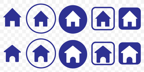 House symbol. House set icon. Home flat icon set vector illustration