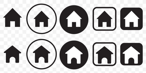 House symbol. House set icon. Home flat icon set vector illustration