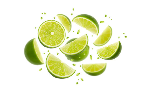 Fresh Lime Slices: Juicy and Vibrant transparent background