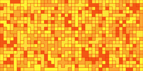Seamless geometric pattern of multicolored squares and arbitrary shapes. A template for textures, textiles, simple backgrounds and creative ideas
