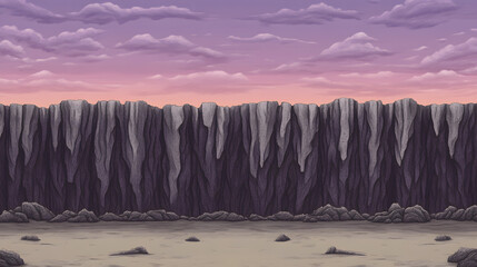 Cliffside Sunset Landscape: Scenic View