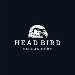 Naklejka premium Head bird logo vector icon illustration