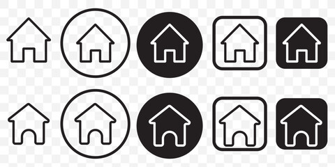 House symbol. House set icon. Home flat icon set vector illustration