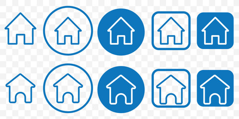 House symbol. House set icon. Home flat icon set vector illustration
