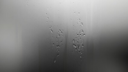 Condensation droplets on a foggy window
