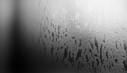 Close-up of condensation on window with blurred background