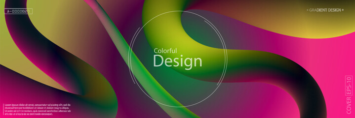 Colorful 3d line. Three-dimensional design of gradient shapes. A plastic wavy curve. A design element for a poster, banner, flyer, cover, brochure and creative idea