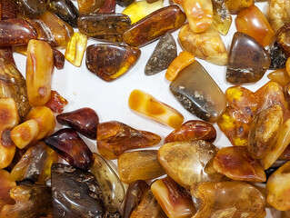 true amber mineral stones