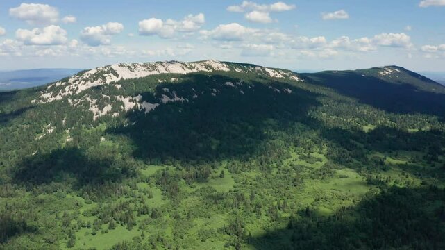 Southern Urals, Zyuratkul National Park: Zyuratkul Ridge. Aerial view.