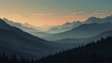 Obraz premium sunrise in the mountains