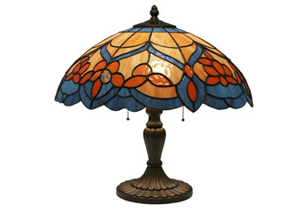 Stunning Tiffany Style Table Lamp: Elegant Stained Glass Home Decor transparent background