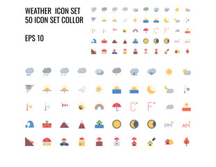 Natural Disaster & Weather Cartoon Icons - Storm, Tsunami, Wildfire, Earthquake, Flood & More