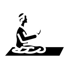 Eid Prayer Vector Glyph Icon Design