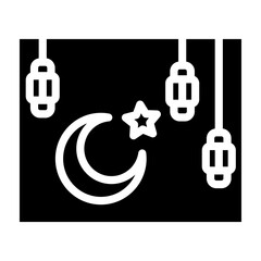 Eid Invitation Vector Glyph Icon Design