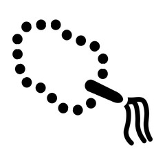 Tasbih Vector Glyph Icon Design
