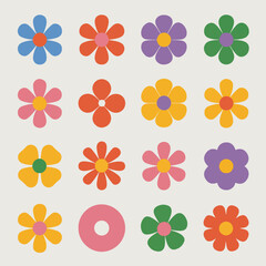 Colorful Abstract Flowers & Blob Shapes &ndash; Modern Flat Design Collection