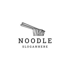 Noodle logo vector icon illustration