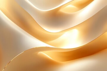 Abstract, flowing, golden liquid, soft light background