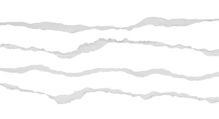 ripped torn paper edges isolated with clipping path on black background