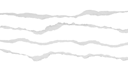 ripped torn paper edges isolated with clipping path on black background