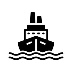 Vector solid black icon for Cruise