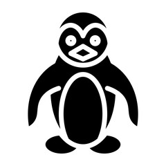 Fototapeta premium Penguin Waddling Vector Glyph Icon Design