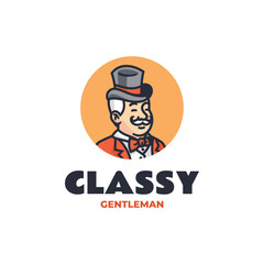 Classy Gentleman Mascot Logo Design