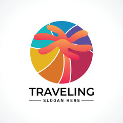 Traveling tour holiday trip summer logo
