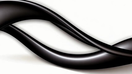 Dynamic abstract black wave on white background for modern designs - Powered by Adobe